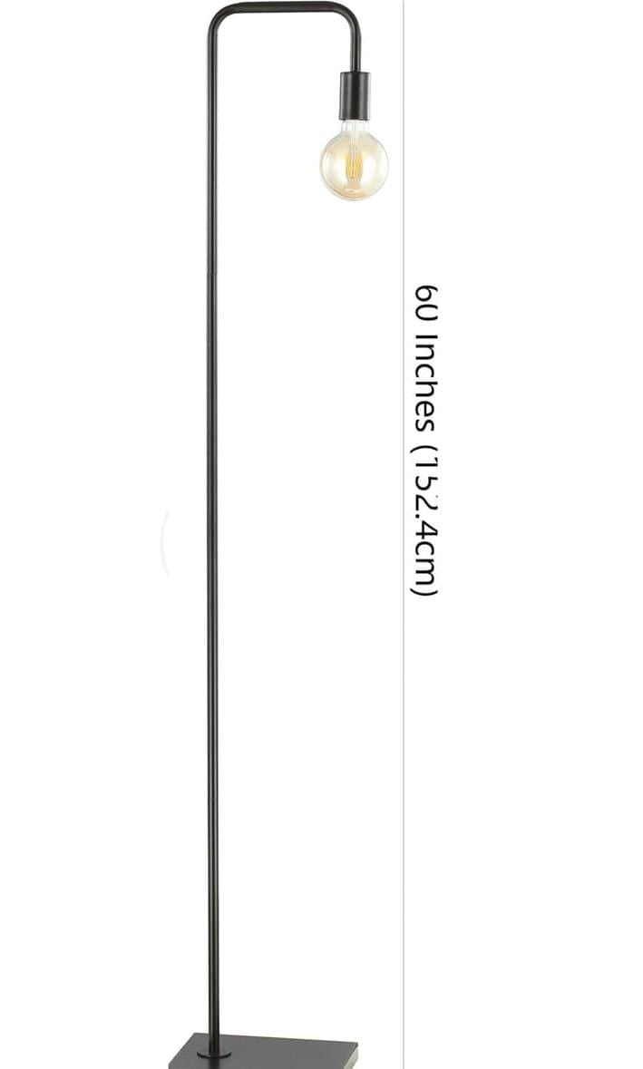 Modern Industrial Floor Lamp – 60-Inch Minimalist Standing Lamp with Metal Frame for Living Room, Bedroom & Office