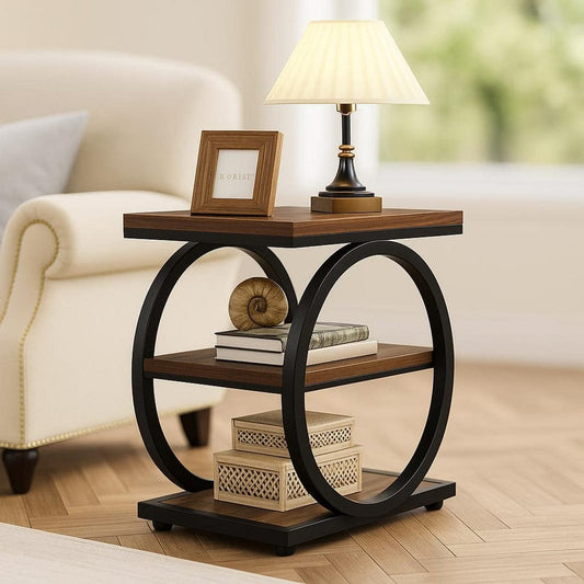 Modern Console Table with Storage Shelf