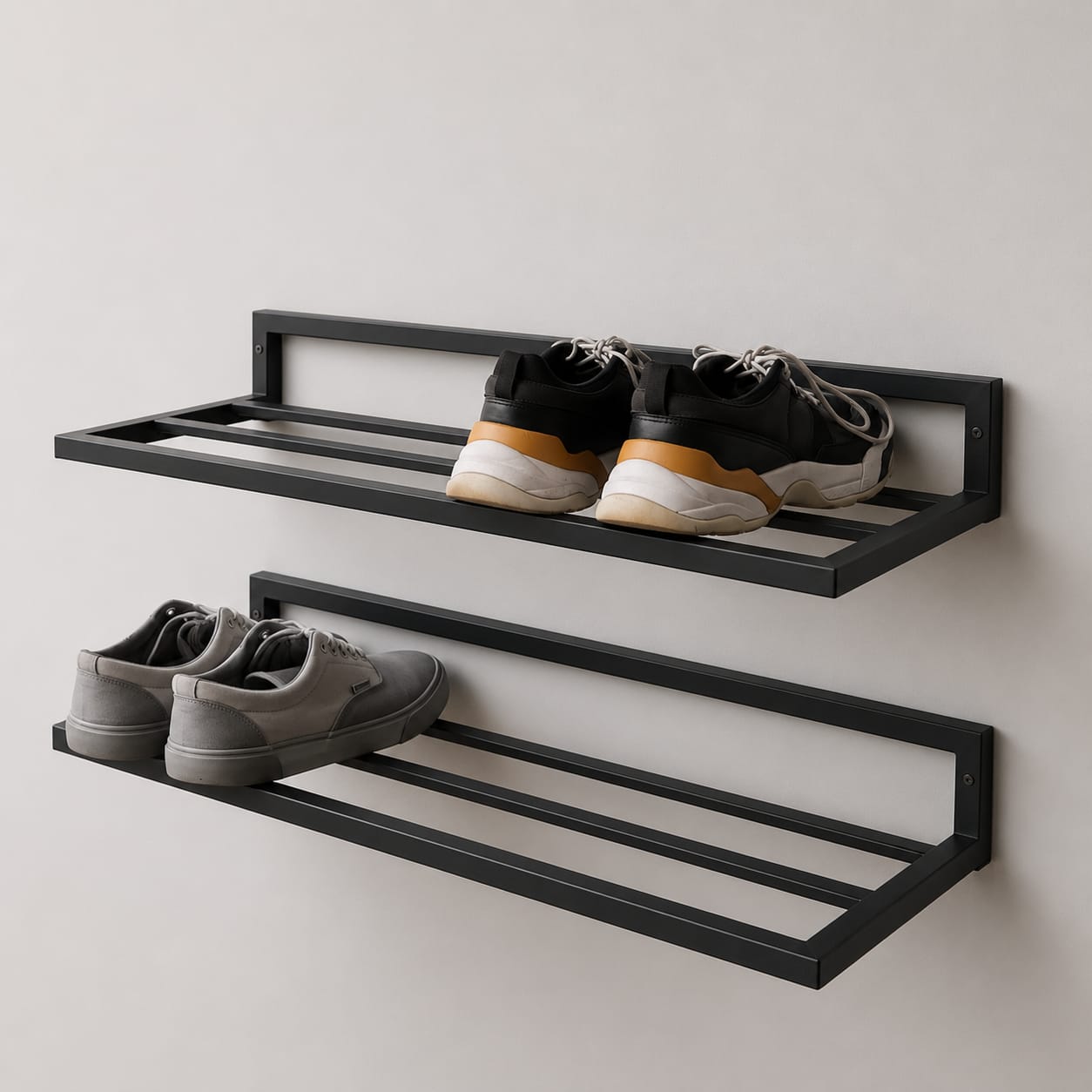 Modern Wall-Mounted Metal Shoe Rack Shelf